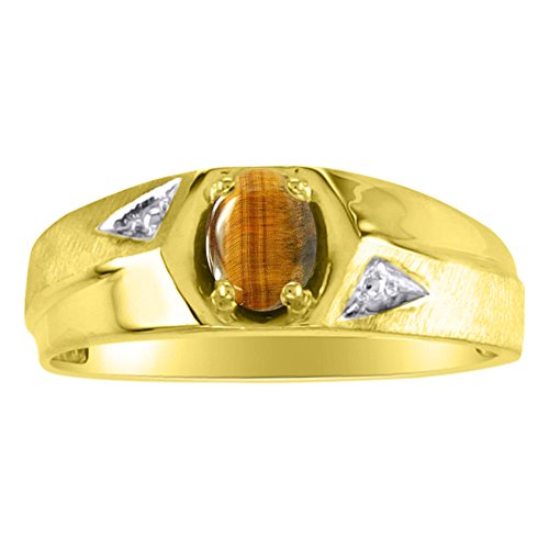 Anillo de ojo de tigre de plata de ley o chapado en oro... - Bijoux & Montres Amazon Espagne à 66.71€