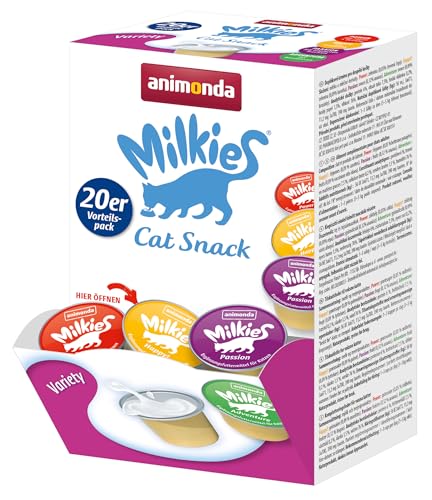 animonda Milkies Katzensnack mit Milch - Cups Variety... - Animalerie Amazon Allemagne à 6.39€