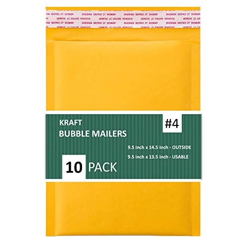 SALES4LESS #4 Kraft Bubble Mailers 9.5X14.5 Inches Shipping... - Fournitures Bureau en promo à 6.38€