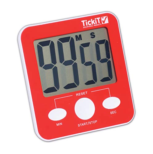 TickiT 92077 Jumbo Timer - Red - Digital Timer with Large... - High-Tech & Électronique en promo à 15.57€
