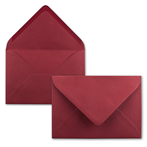 25x enveloppes C6 - couleur: rouge foncé - 11,4 x 16,2 cm... - Fournitures Bureau Amazon France à 9.90€