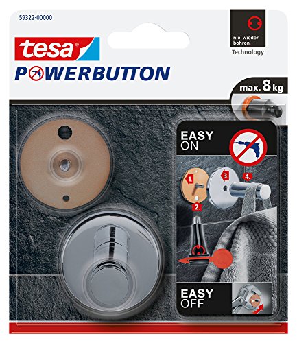 tesa Powerbutton Universal Self-Adhesive Hook - Round... - Maison & Cuisine Amazon Royaume-Uni à 6.61€