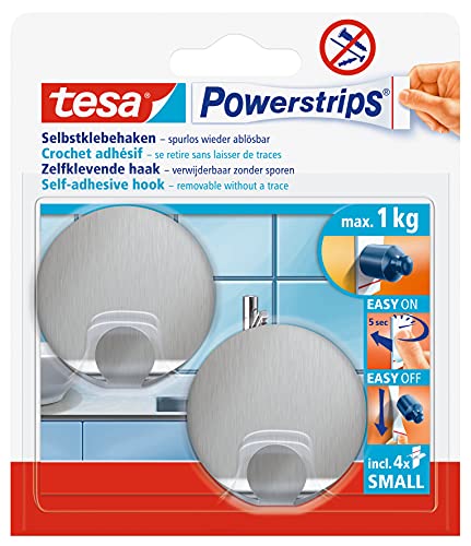 tesa Powerstrips Hooks S metal round - Amazon Espagne à 7.57€