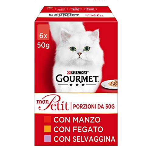 Purina Gourmet Mon Petit Humide Chat avec Boeuf, Foie et... - Pet Supplies Amazon France à 27.67€