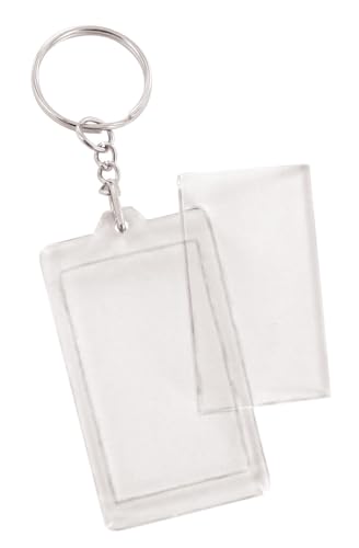 Llavero Rectangular Plexy Cristal 4 x 5,5 cm x 2 Unidades –... - Loisirs Créatifs Amazon Espagne à 1.96€