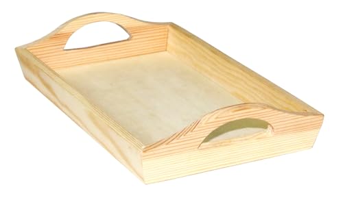 MÉGACRÉA Plateau en Bois 21,5 x 13 x 4 cm - Loisirs Créatifs en promo à 2.58€