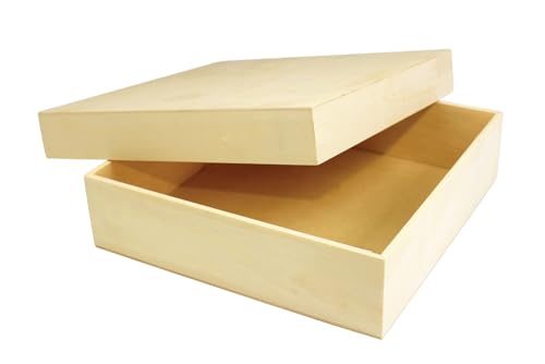 Caja Madera Cuadrado 20 x 5 x 20 cm – megacrea - Loisirs Créatifs Amazon Espagne à 4.26€