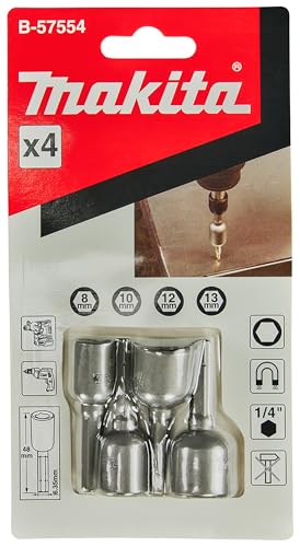Makita 4 Piece Magnetic Nut Setters - Home & Kitchen Amazon UK à 3.50€