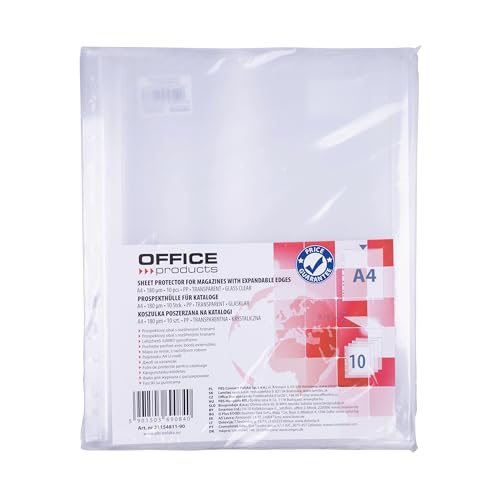 Koszulki na katalogi A4 OFFICE PRODUCTS poszerzane PP... - Fournitures Bureau en promo à 6.20€