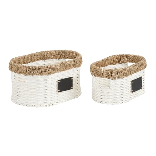 Household Essentials Natural Rim Wicker 2 Piece Paper Rope... - Auto & Moto en promo à 14.65€