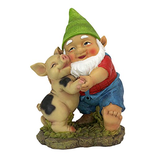 Design Toscano Felice Statua Gnomo da Giardino, Multicolore - Amazon Italie à 33.00€
