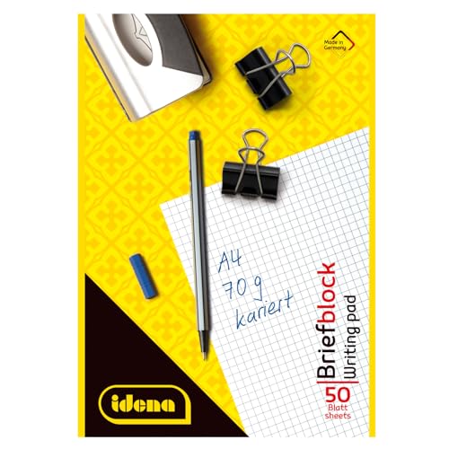 Idena 10397 - Briefblock, DIN A4, 50 Blatt, 70 g, kariert... - Fournitures Bureau Amazon Allemagne à 2.21€