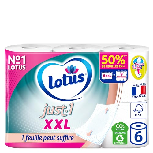 Papier toilette LOTUS Just1 XXL x6 rouleaux - Deal du jour à 8.05€