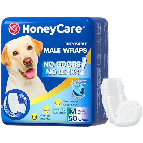 All-Absorb A25 Male Dog Wrap, 50 Count, Medium, White - Animalerie en promo à 20.98€