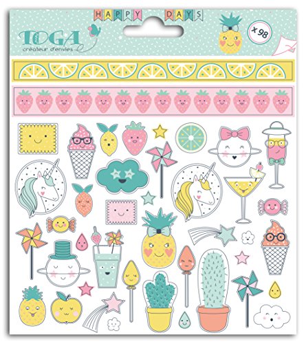 Toga Autocollant, Autre, Multicolore, 15 x 17.5 x 0.2 cm... - Nouvelle promo Amazon à 3.31€