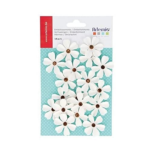 Artemio Set de 18 Fleurs, Autre, Blanc, 11,5 x 0,5 x 19 cm... - Jardin & Extérieur Amazon France à 3.80€