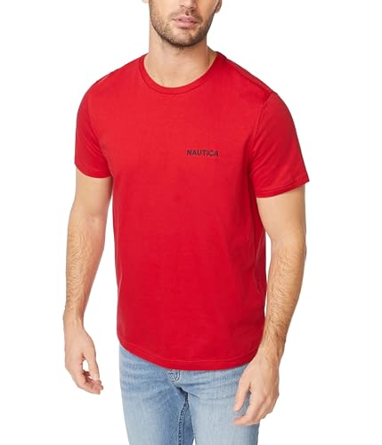 Nautica - Camiseta de Manga Corta con Cuello Redondo para... - Mode & Vêtements en promo à 6.86€