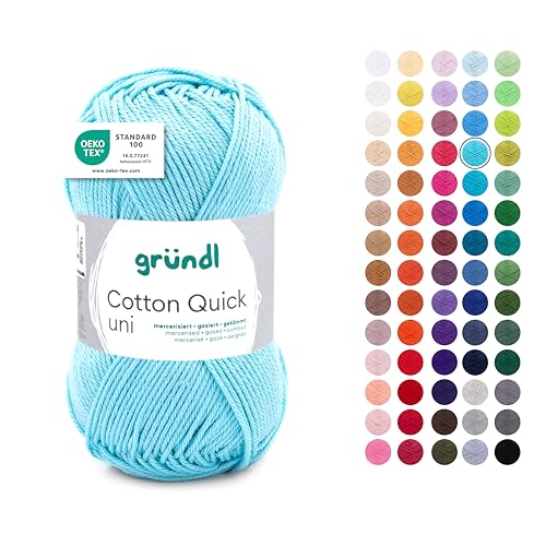 Gründl Wolle Cotton Quick uni - dünne Wolle zum Häkeln... - Loisirs Créatifs en promo à 2.69€