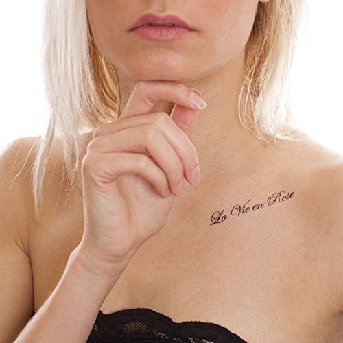 Tattoodrucker 1 x Carte de Tatouage La Vie - 3 Citations... - Beauté & Parfums Amazon France à 1.50€