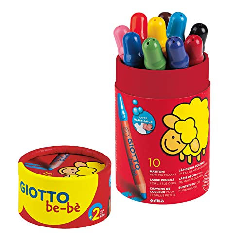 GIOTTO be-bè - Pot 10 maxi crayons de couleur - Jouets & Jeux Amazon France à 15.28€