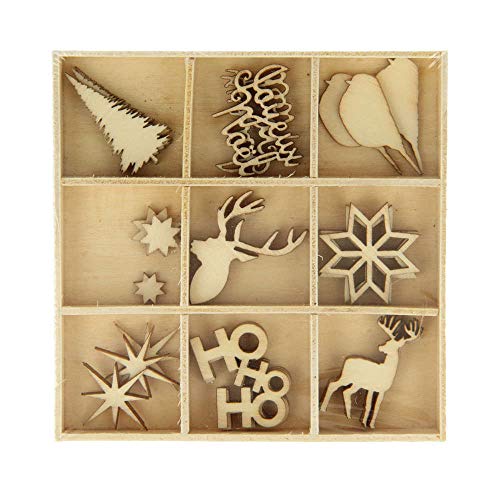 Artemio Set of Mini Wooden Shapes – Christmas Tartan 33... - Jouets & Jeux en promo à 4.88€