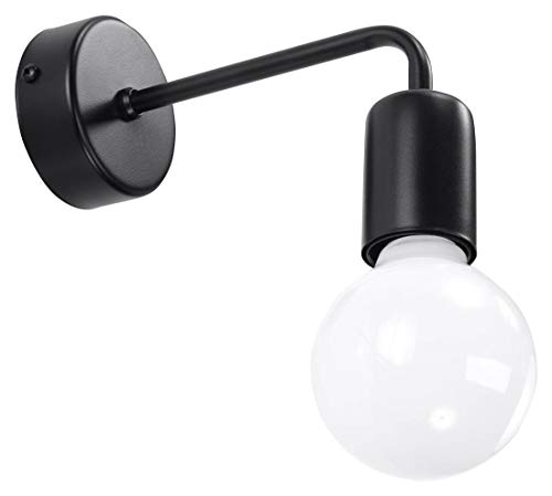SOLLUX lighting Duomo Wall Light, Alloy Steel, Black - Maison & Cuisine en promo à 11.00€