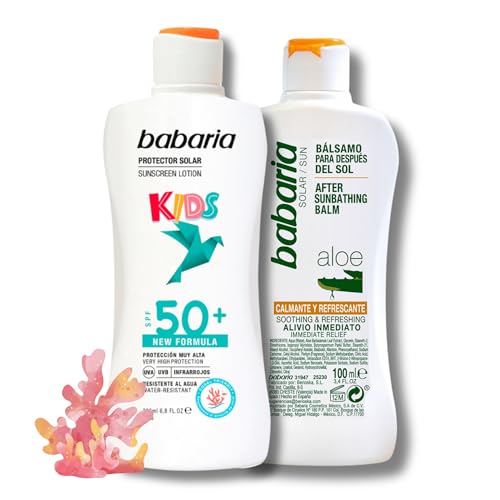Babaria - Pack Protector Solar Mineral Niños SPF 50 y After... - Vente Flash Amazon -63%
