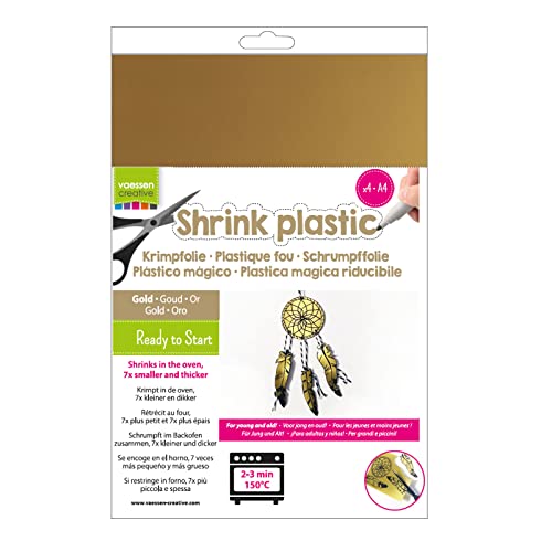 Vaessen Creative AR3-108 Schrumpffolie A4, Gold, 4 Stück... - Maison & Cuisine Amazon Allemagne à 1.80€