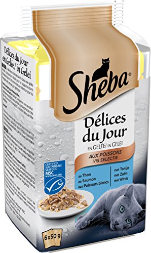 Sheba Delizie del Giorno in Gelatina Pesce per Gatto 6 x 50... - Amazon Italie à 32.35€
