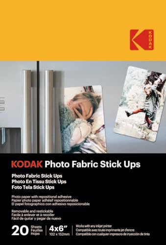 KODAK Photo Fabric Stick Ups - Glossy Photo Adhesive Paper... - Maison & Cuisine Amazon Royaume-Uni à 3.60€