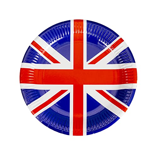 SHATCHI 10pcs Union Jack Paper Plates 23cm Tableware Party... - Home & Kitchen Amazon UK à 2.09€