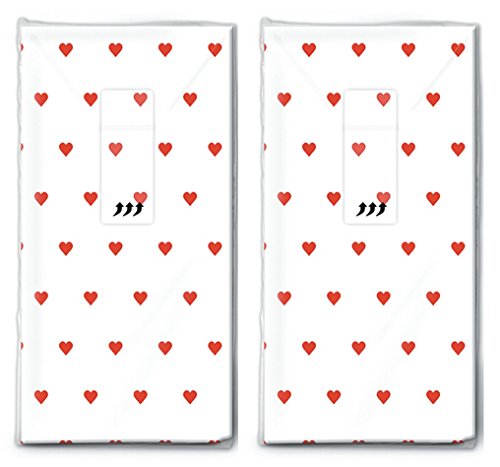 20 pañuelos (2 x 10) pequeños corazones rojos/boda/lágrimas... - Auto & Moto Amazon Espagne à 1.99€