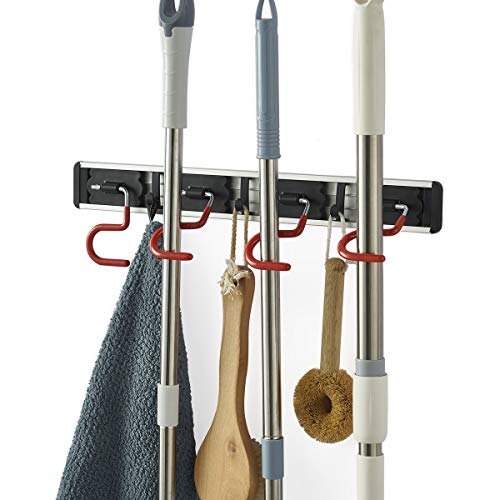 MOYODOR QBOSO Wall Mounted Mop and Broom Holder Stainless... - Maison & Cuisine en promo à 6.51€