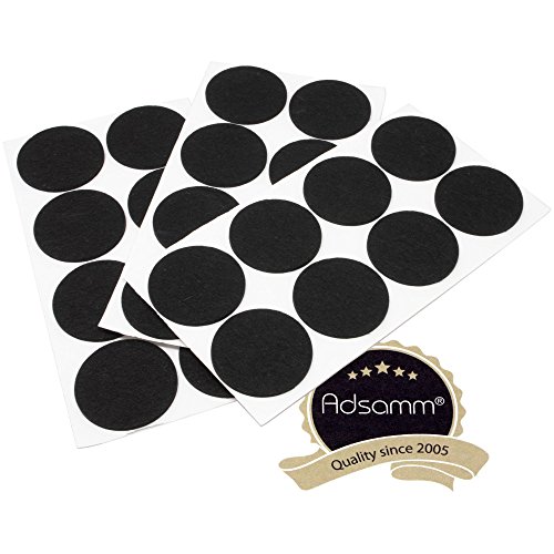 Adsamm® / 24 x patins en feutre / noirs / Ø 60 mm / rond... - Maison & Cuisine Amazon France à 10.31€
