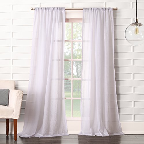 No. 918 Tayla Crushed Texture Semi Sheer Curtains White 50"... - Home & Kitchen Amazon UK à 6.27€