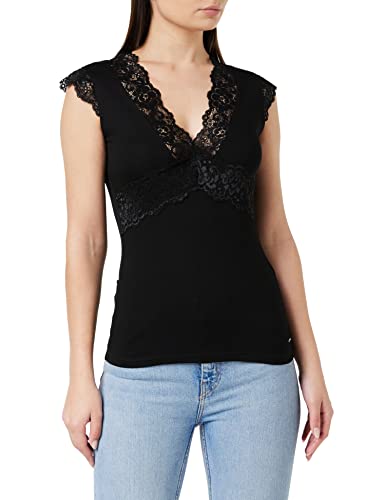 Morgan Débardeur Bretelles Larges à Dentelle Noir XS - Mode & Vêtements Amazon France à 9.93€