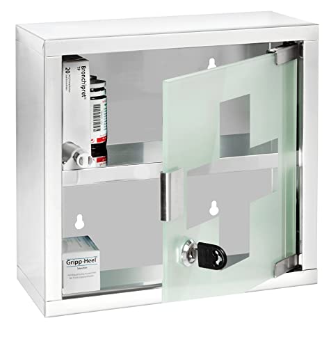 WENKO Botiquín acero inox 25 x 25 cm - Botiquín de... - Amazon Espagne à 31.04€