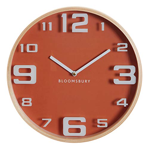 Premier Vitus Wall Clock, Orange Wood, Large - Amazon Royaume-Uni à 37.53€