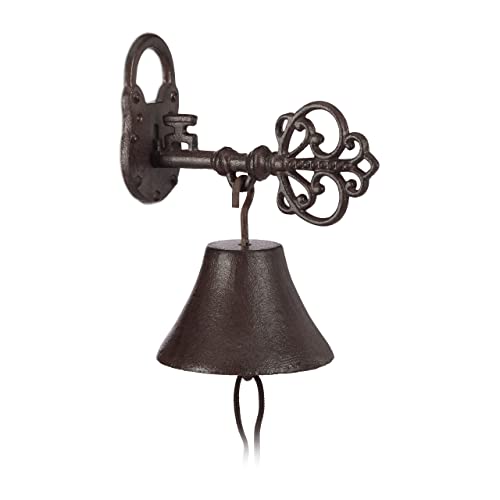 Relaxdays Cast Iron Door Bell, Key and Lock, Nostalgic... - Jardin & Extérieur Amazon Royaume-Uni à 28.51€