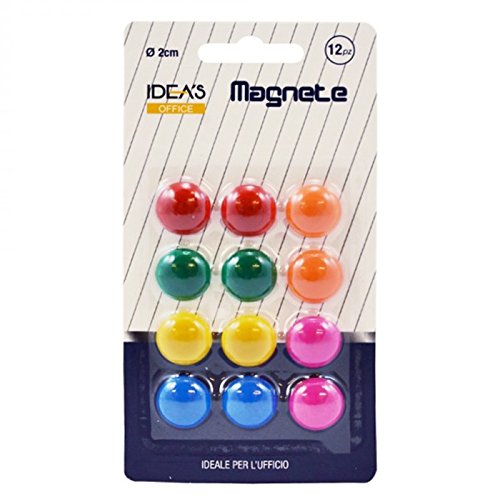 12 BOTTONI MAGNETICI PER LAVAGNA DIAMETRO 20 mm CALAMITE... - Sports & Fitness Amazon Italie à 1.00€
