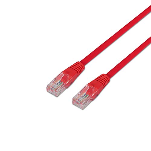 Latiguillo de red aisens rj45 utp cat6 3m rojo A135-0240 - Animalerie Amazon Espagne à 2.62€
