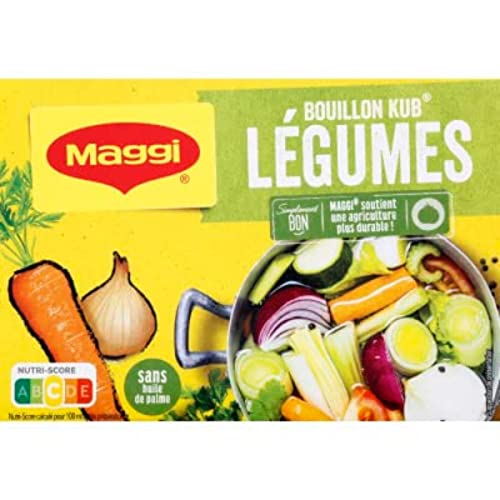 Maggi Bouillon Kub légumes - La boîte de 18 cubes - 180 g - Épicerie Amazon France à 2.85€