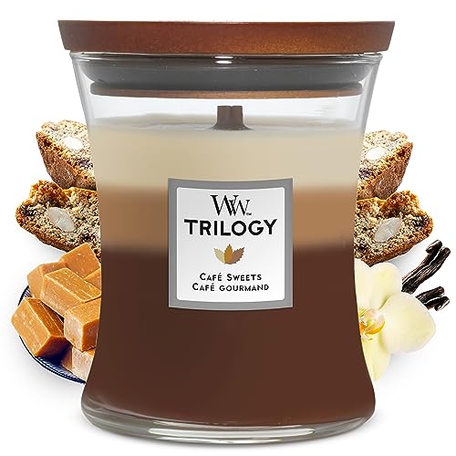 WoodWick mittelgroße Trilogy-Duftkerze im Sanduhrglas mit... - Maison & Cuisine Amazon Allemagne à 15.17€