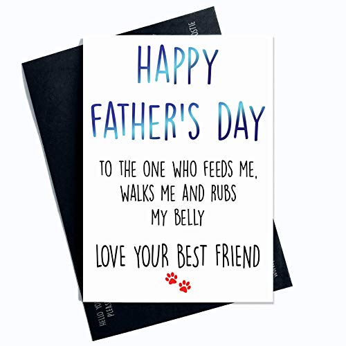 Funny Father's Day Card from The Dog Card for Dog Dad... - Pet Supplies Amazon UK à 1.81€