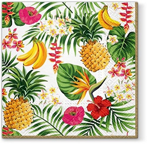 Lot de 20 serviettes en papier Motif fruits tropicaux et... en promo à 2,84€ (-60%) sur Amazon FR