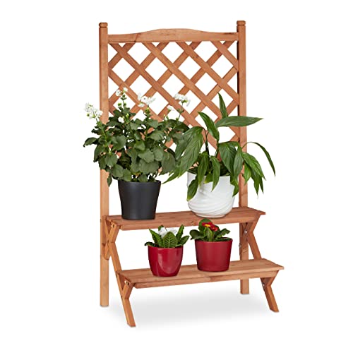Relaxdays Flower Display Rack with Trellis, 2-Tiers For... - Garden & Outdoor Amazon UK à 58.96€
