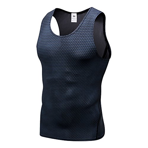 Yuerlian Black Compression Tank Top for Men Running... - Sports & Fitness Amazon Royaume-Uni à 1.89€