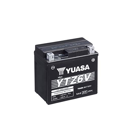 Yuasa YTZ6V 12V 90 CCA Hochleistungs-AGM-Motorradbatterie - Auto & Moto Amazon Allemagne à 52.78€