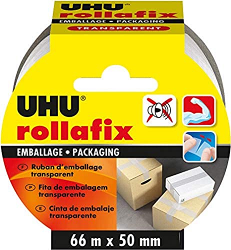 UHU Rollafix - Cinta transparente (66 x 50 mm) - Fournitures Bureau Amazon Espagne à 2.07€