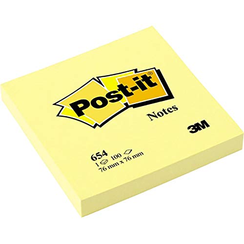 Haftnotiz Post-it 76x76mm 654 gelb: 100 Blatt - Fournitures Bureau Amazon Allemagne à 1.59€